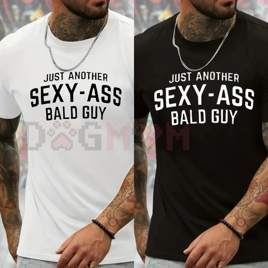 Bald Guy Print Men’s Crew Neck T-Shirt