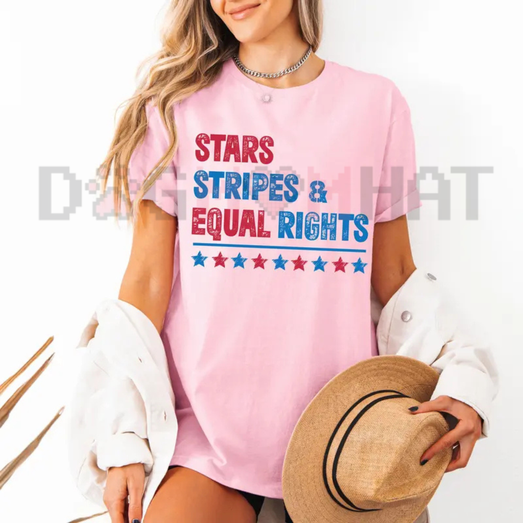 Stars, Stripes & Equal Rights T-Shirt – Patriotic 4th of July Tee