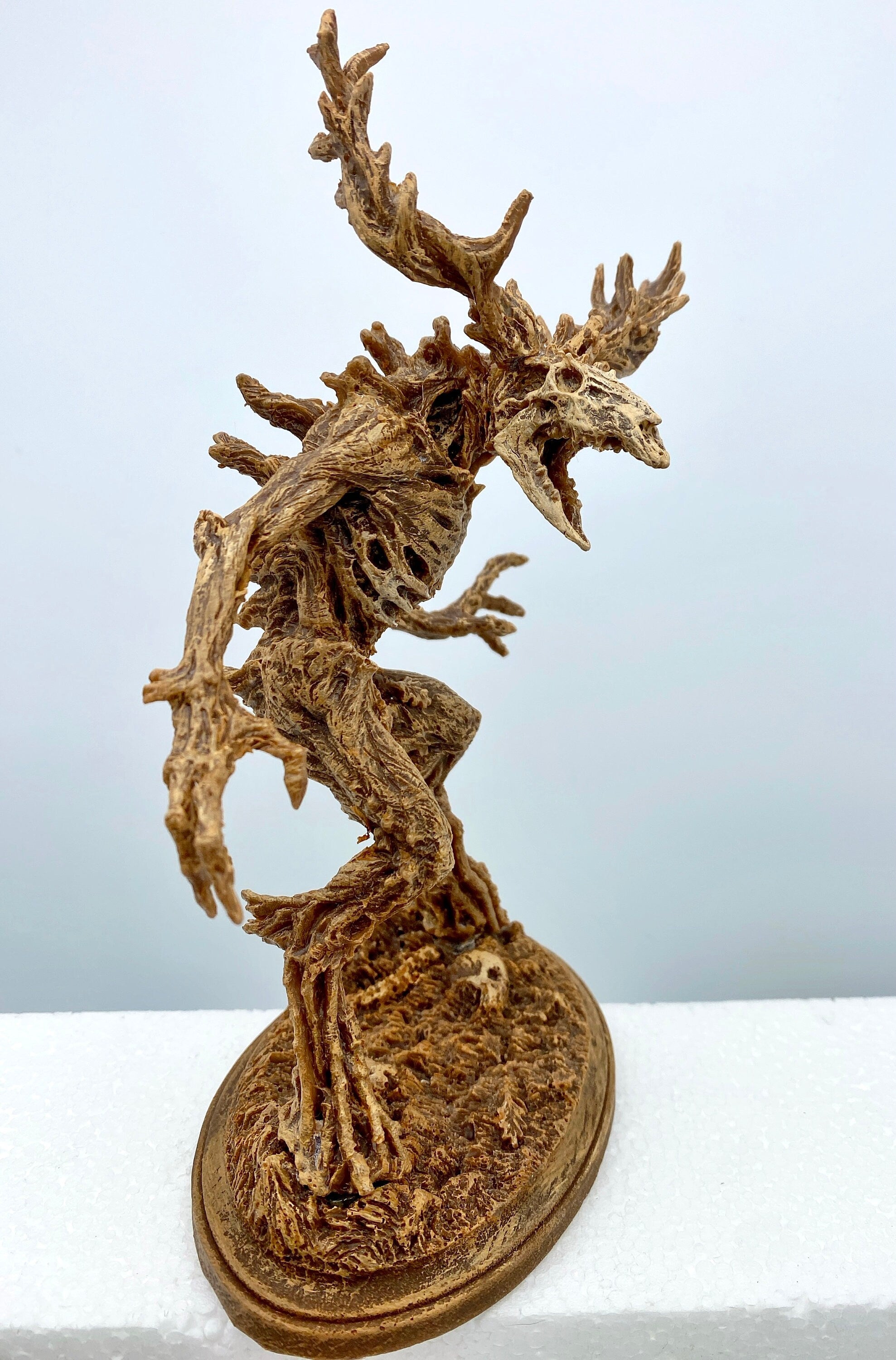 Leshen/ Wendigo Statue, Half Scale Sculpture | Mythical Creature Figurine | Folklore Legendary Wendigo Figurine. Fantasy Art Decor