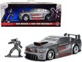 2006 Ford Mustang GT Gray Metallic and War Machine Diecast Figurine "Avengers" "Marvel" Series "Hollywood Rides" Series 1/32 Diecast Model Car by Jada  free shipping USA