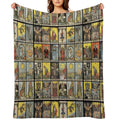 The Major Arcana of Tarot Vintage Cards Throw Blanket