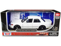 2010 Ford Crown Victoria Police Interceptor Unmarked White "Custom Builder's Kit" Series 1/24 Diecast Model Car by Motormax  free shipping USA
