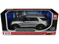 2022 Ford Police Interceptor Utility Unmarked Silver Metallic "Builder's Kit" "Law Enforcement and Public Service" Series 1/24 Diecast Model Car by Motormax  free shipping USA