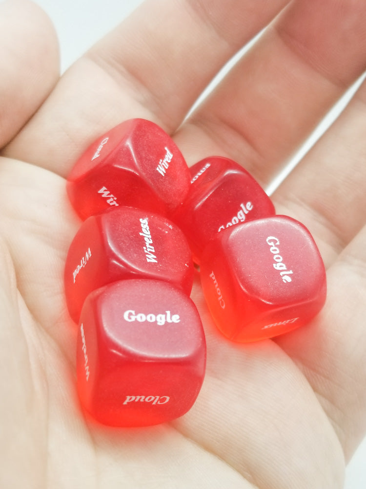10x Red Computer Dice d6 | Tech Themed Dice 6-Sided 16mm Tech Dice 16mm