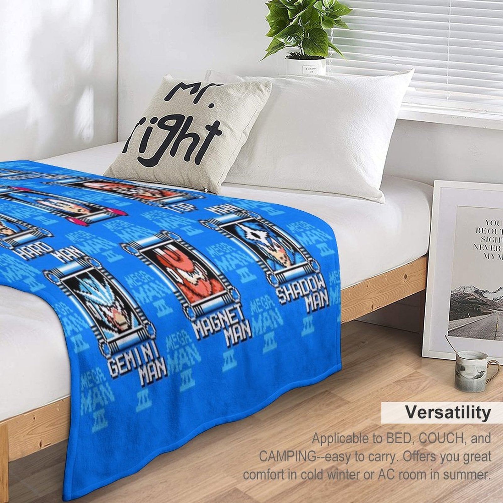 Megaman 3 Stage Select Throw Blanket