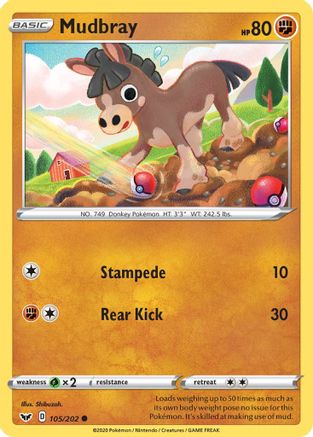 Mudbray 105/202 - SWSH01 Sword & Shield Base Set