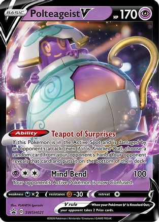 Polteageist V SWSH021/307 - SWSH Sword & Shield Promo Cards Holofoil