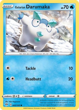 Galarian Darumaka 043/189 - SWSH03 Darkness Ablaze