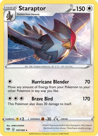 Staraptor 147/189 - SWSH03 Darkness Ablaze
