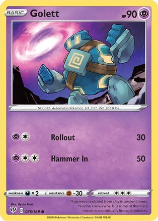 Golett 076/189 - SWSH03 Darkness Ablaze