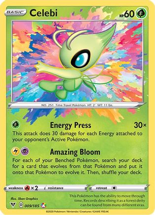 Celebi 009/185 - SWSH04 Vivid Voltage Holofoil