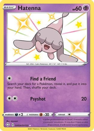 Hatenna SV054/SV122 - Shining Fates Shiny Vault Holofoil