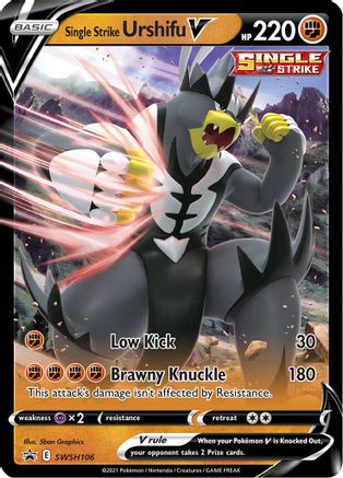 Single Strike Urshifu V SWSH106/307 - SWSH Sword & Shield Promo Cards Holofoil