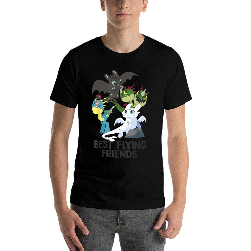 How to Train Your Dragon 3 Hidden World Best Friends  Ribbed Collar T-Shirt