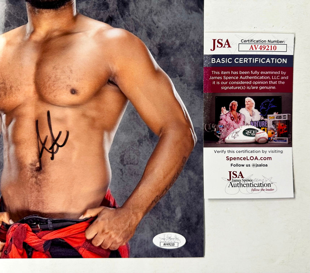 Ashante "Thee" Adonis Signed 8X10 Photo WWE Wrestling Smackdown With JSA COA