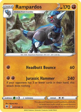 Rampardos 077/189 - SWSH10 Astral Radiance Reverse Holofoil