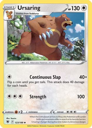 Ursaring 123/189 - SWSH10 Astral Radiance