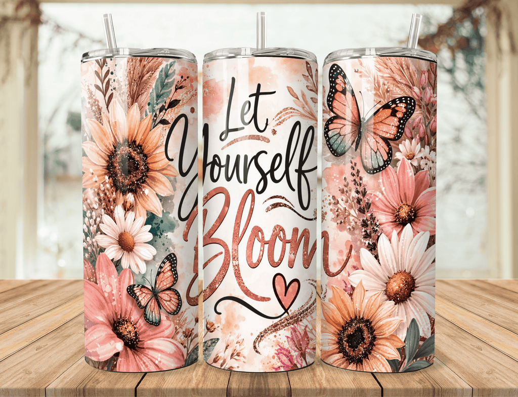 Let Yourself Bloom – 20oz Floral Tumbler