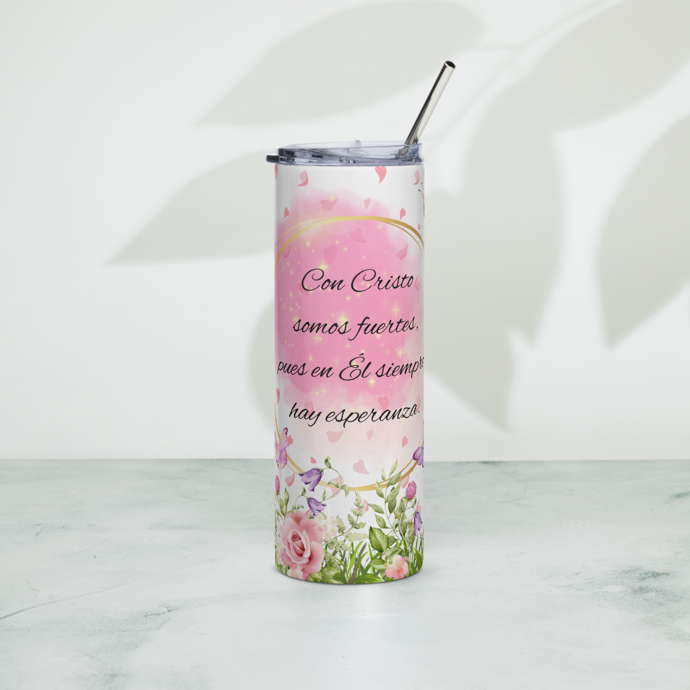 Con Cristo Somos Fuertes (We are Stronger with Christ) Tumbler