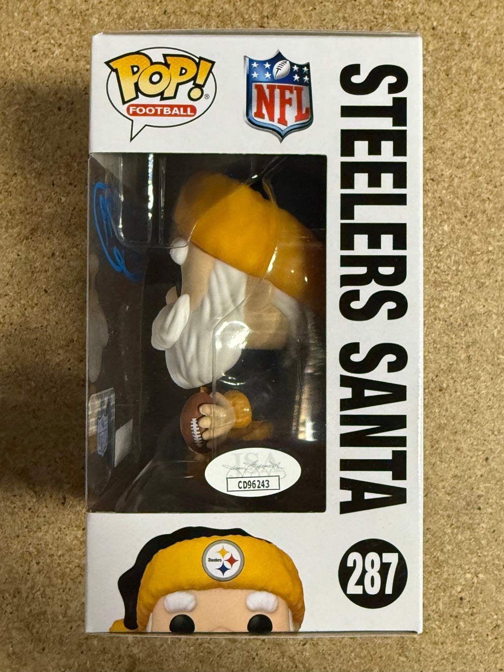 Brett Keisel Signed NFL Pittsburgh Steelers Santa Funko Pop! #287 With JSA COA