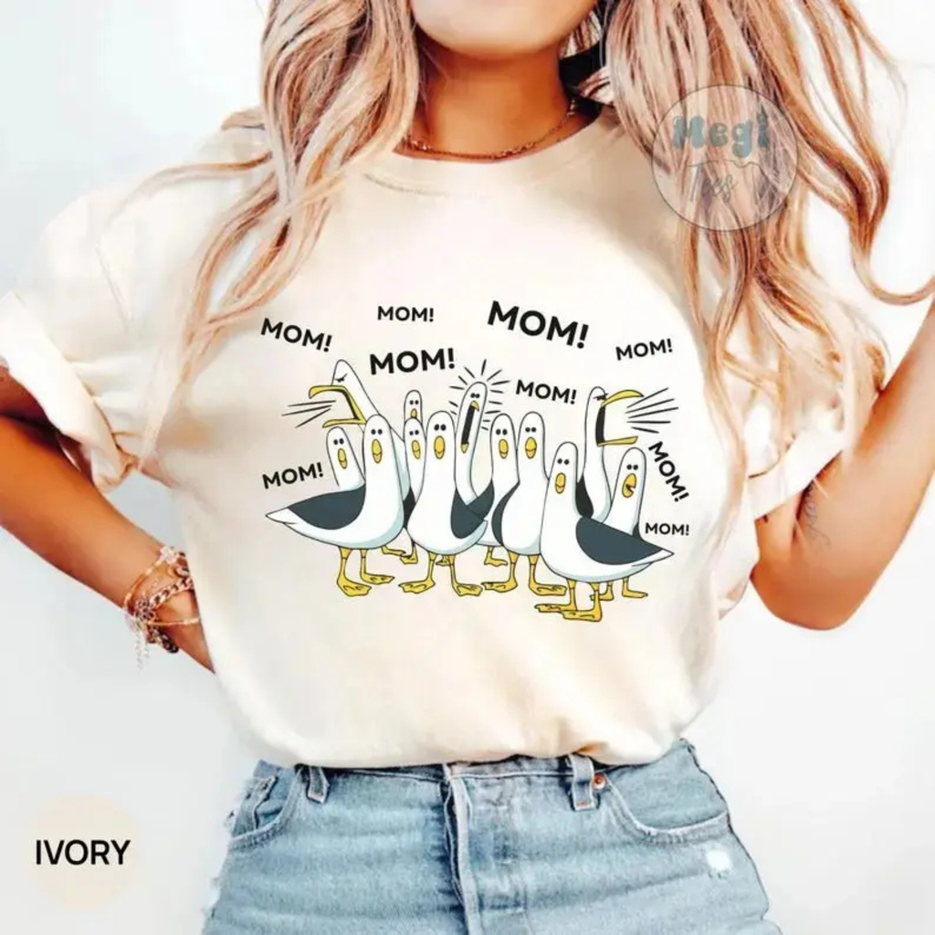 "Mom Mom Mom" Seagull T-Shirt
