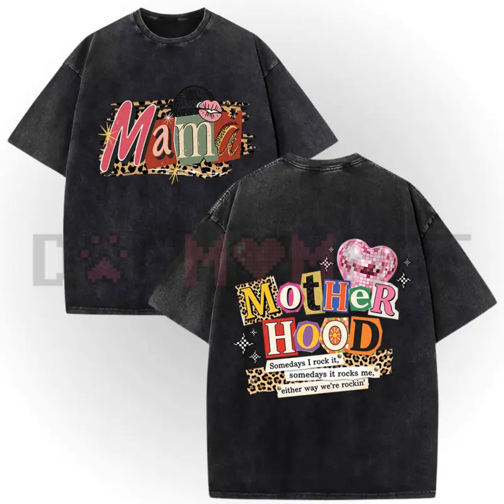Vintage Wash "MOM" Graphic Tee