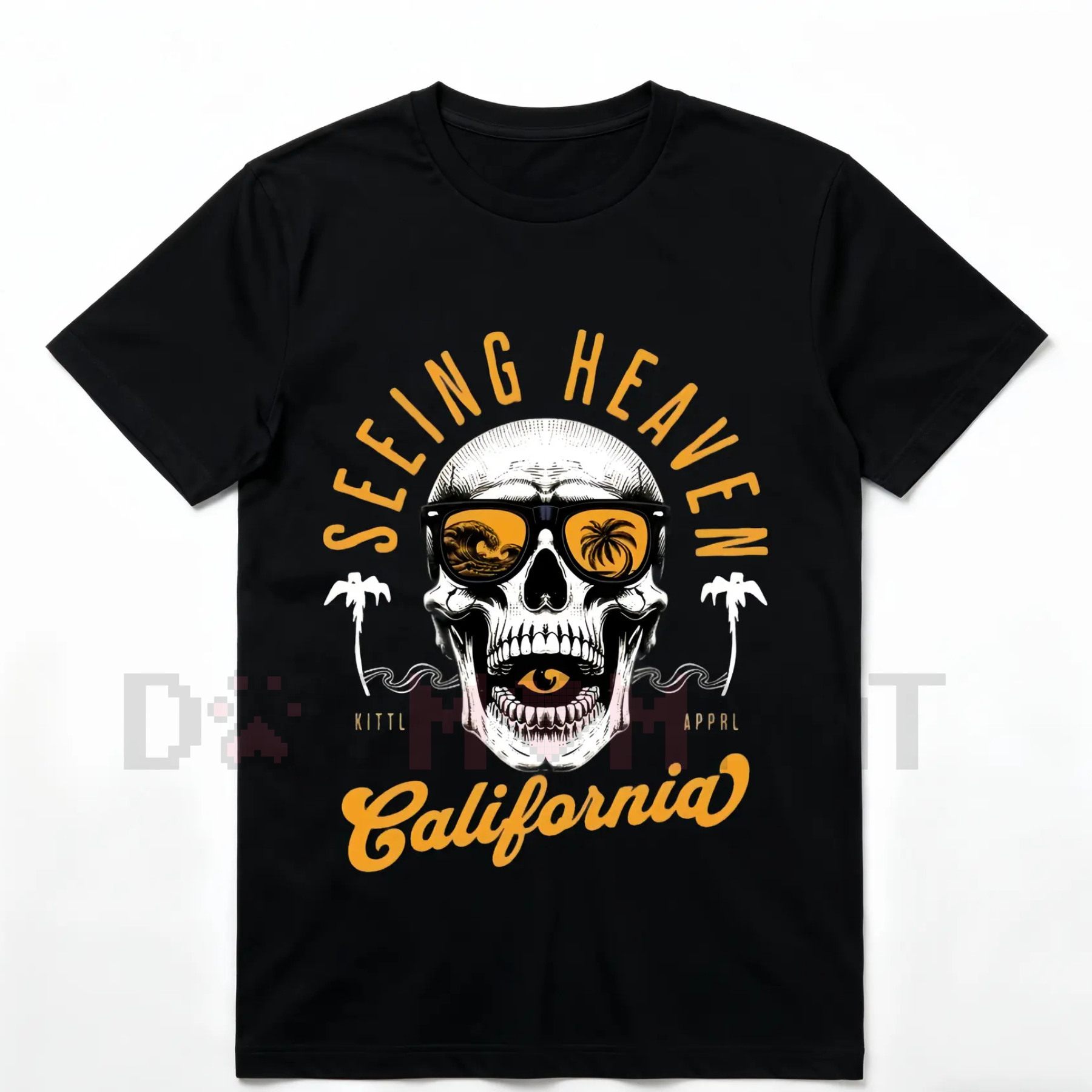 HAGBDH California Skull Graphic Tee – Vintage Streetwear Oversized T-Shirt