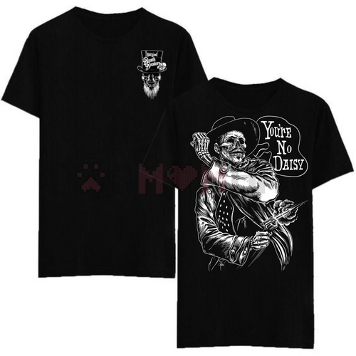 "No Daisa" Doc Holliday T-Shirt – Tactical Apparel, 90s Vintage Style, Classic American Film Fan Tee