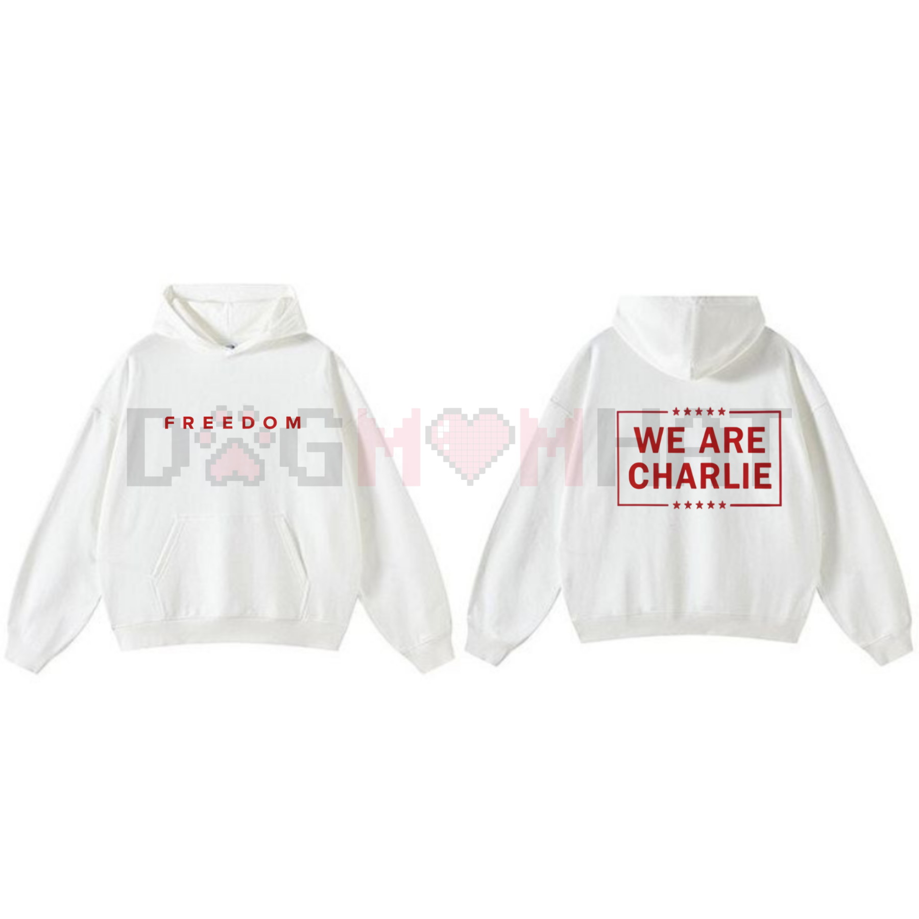 "Wear Red" Unisex Hoodie – Support Apparel, Solid Color Statement Pullover, Casual Cozy Top