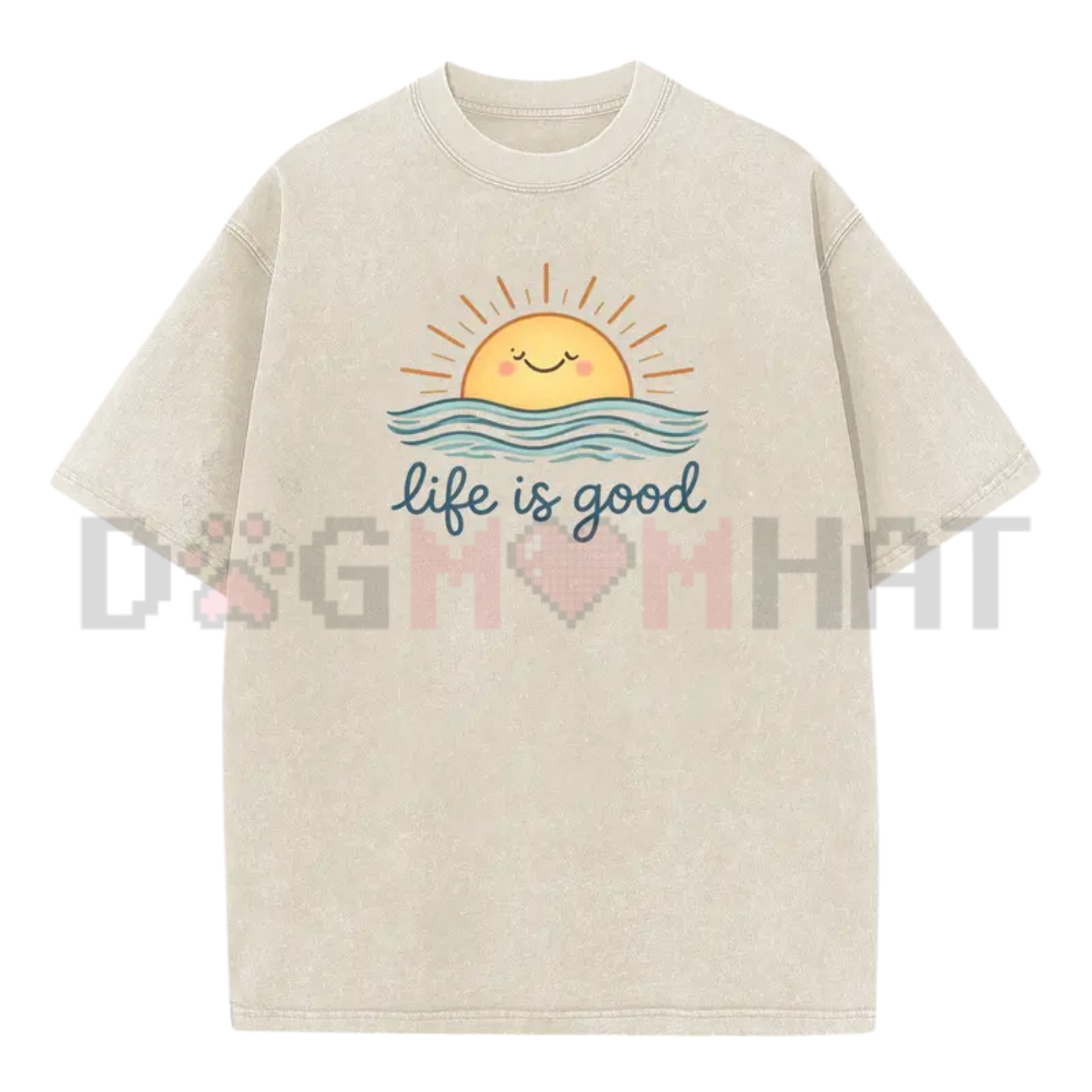 Holafish Acid Wash Vintage T-Shirt – Premium Heavy Cotton Crew Neck Tee