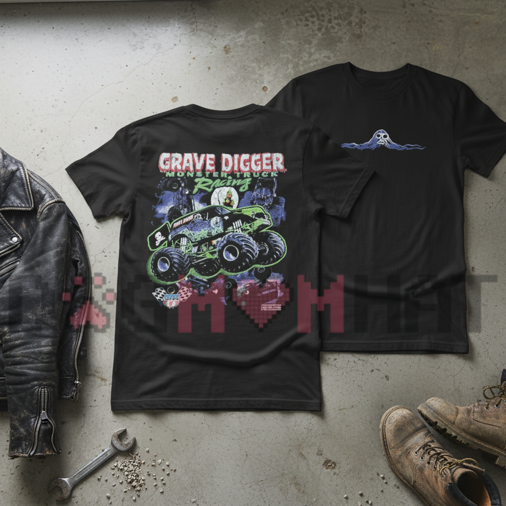 Vintage 1999 Grave Digger Monster Truck T-Shirt