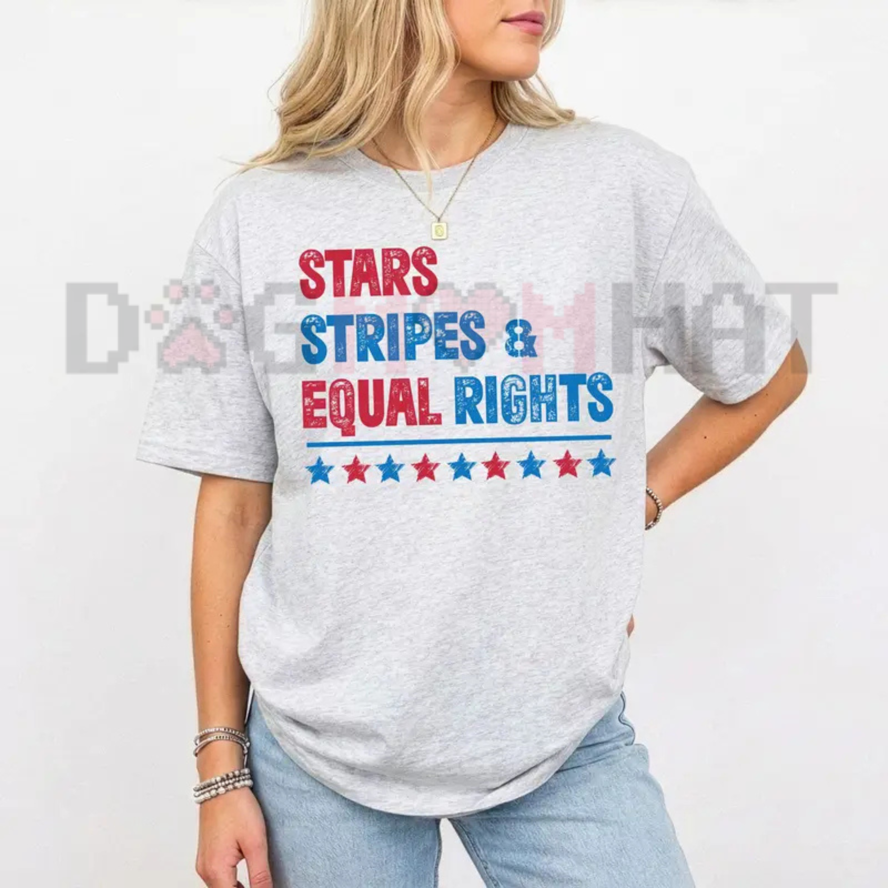 Stars, Stripes & Equal Rights T-Shirt – Patriotic 4th of July Tee