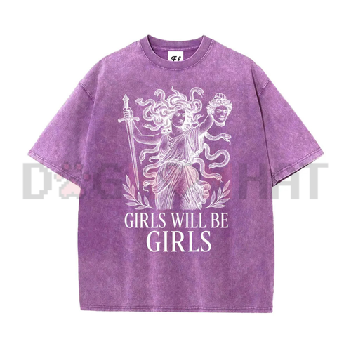 "Girls Will Be Girls" Medusa Oversized T-Shirt