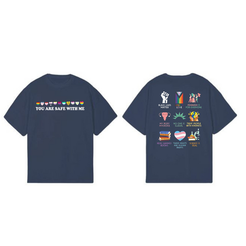 "You Are Safe With Me" T-Shirt – Human Rights Equality Shirt, LGBTQ+ Ally Tee