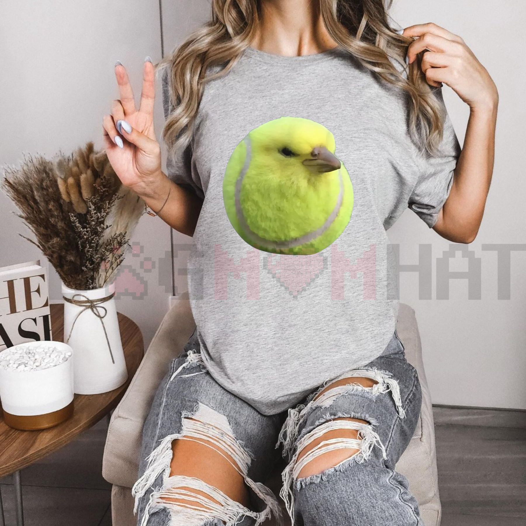 Silly Tennis Bird Meme Tee