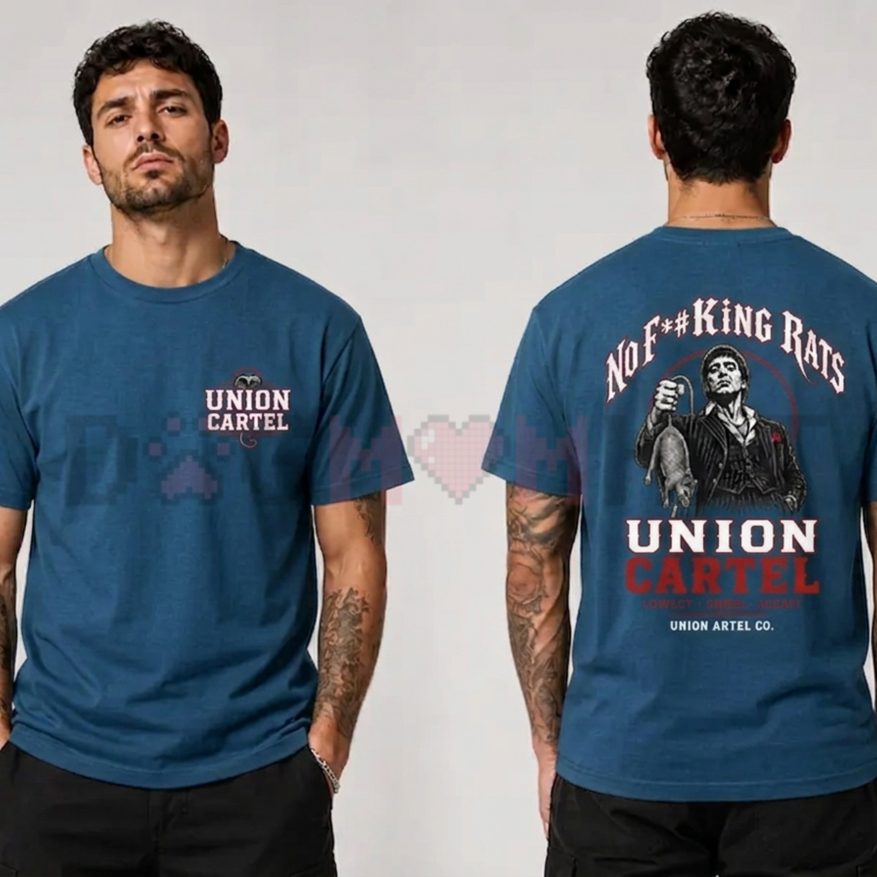 The "No Rats" Vintage Mobster Tee – Retro Union Cartel Graphic T-Shirt