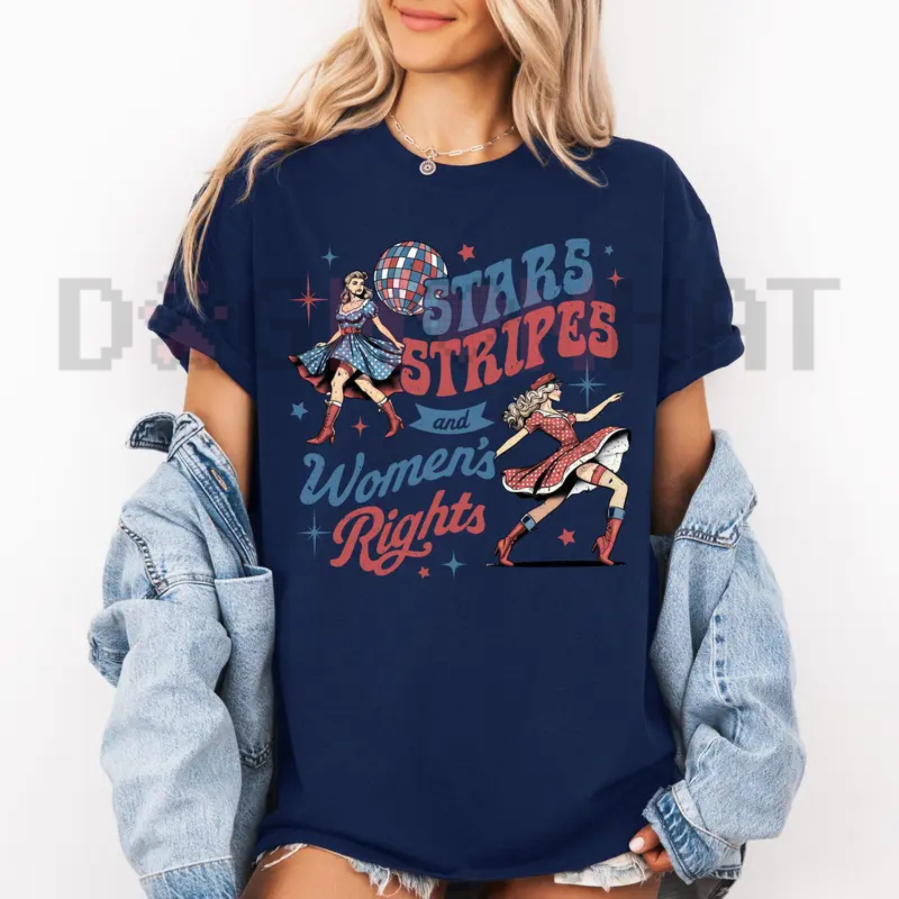 Stars, Stripes, And Women’s Rights T-Shirt – 4th of July Feminist Tee
