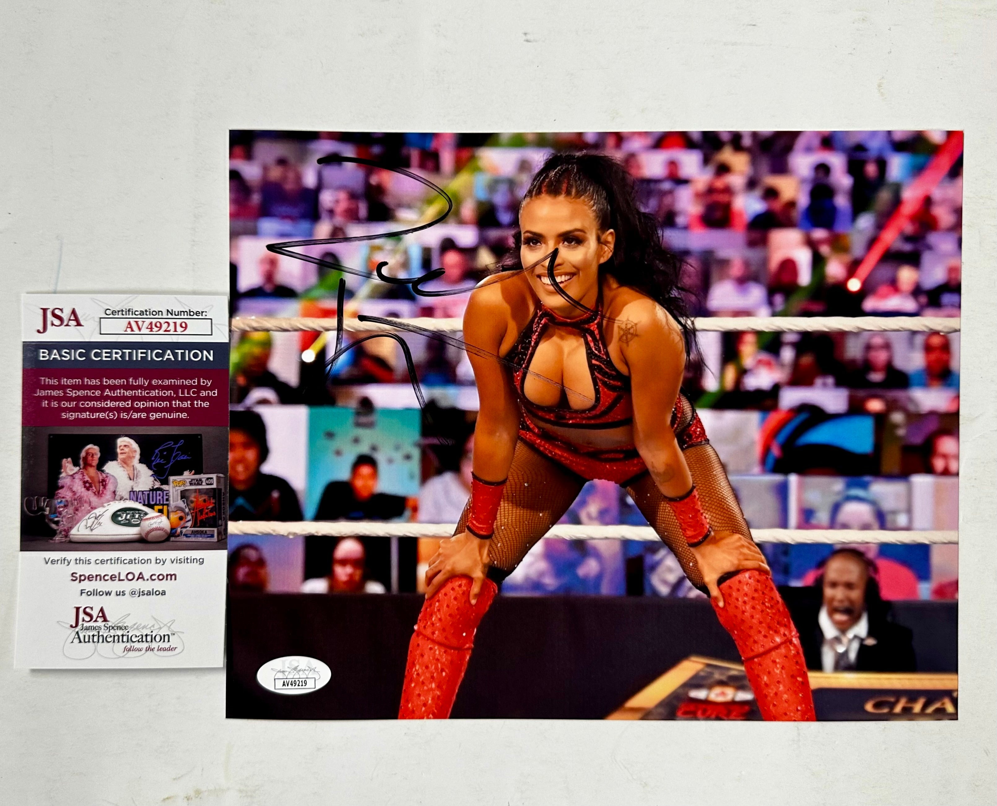Zelina Vega Signed 8X10 Photo WWE Wrestling Latino World Order With JSA COA