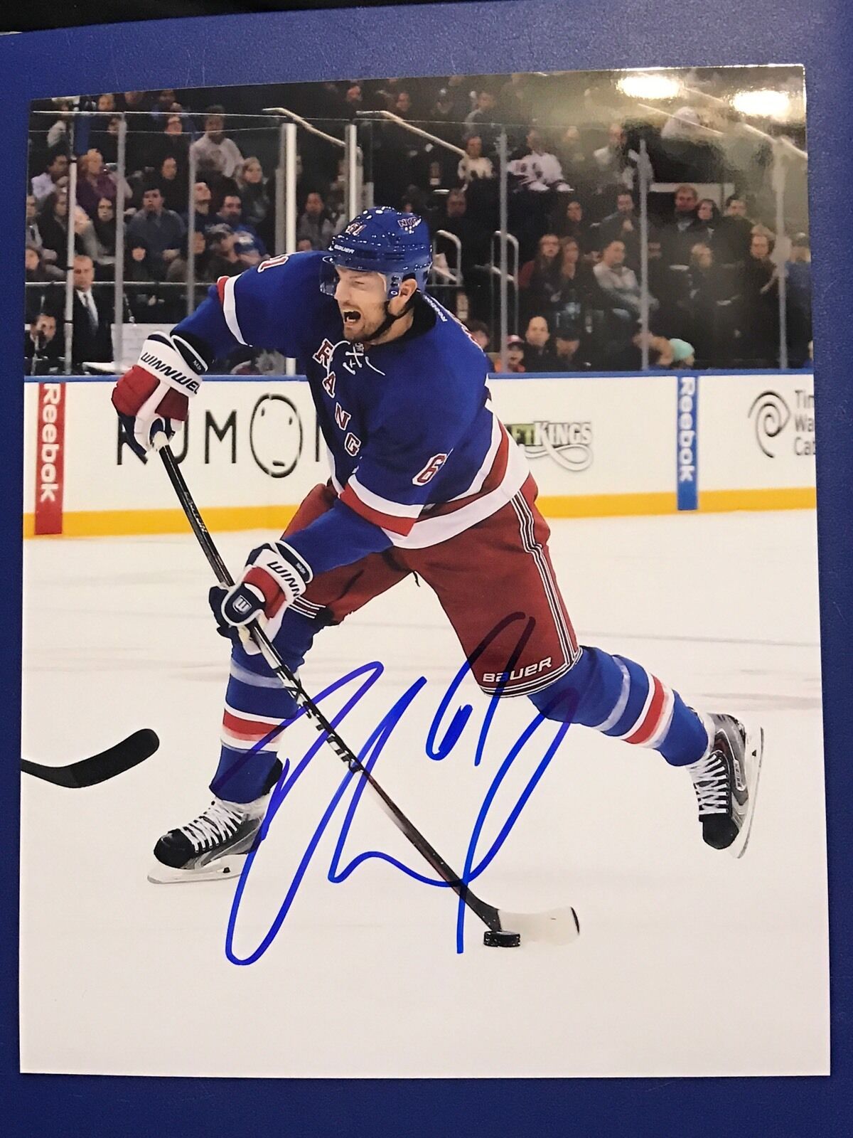 Rick Nash Signed New York Rangers Forward 8X10 Photo