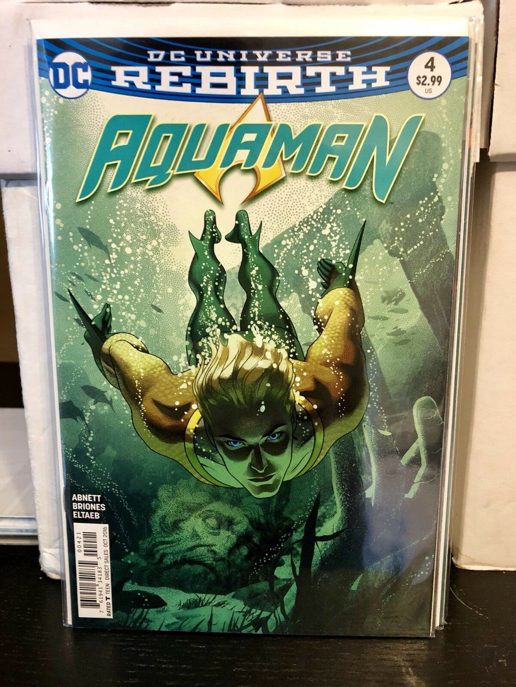 AQUAMAN #4 - JOSHUA MIDDLETON VARIANT REBIRTH COVER - DC COMICS - 2016
