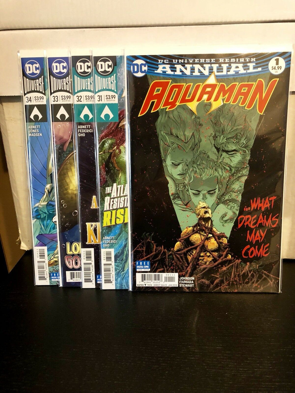 Aquaman #1-34 W/ Rebirth 1 And Annual 1 Complete Set 1st Print 2016 DC Comics