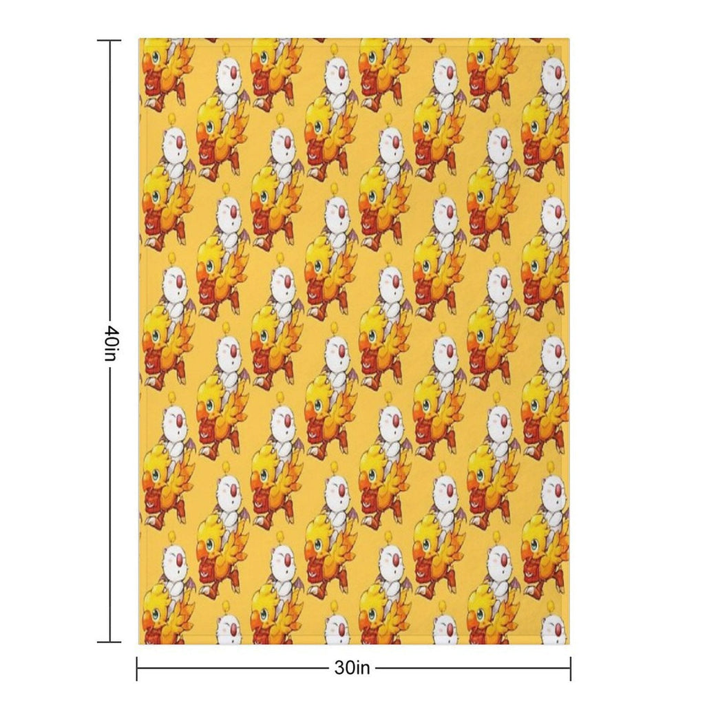 Chocobo & Moogle Final Fantasy Throw Blanket