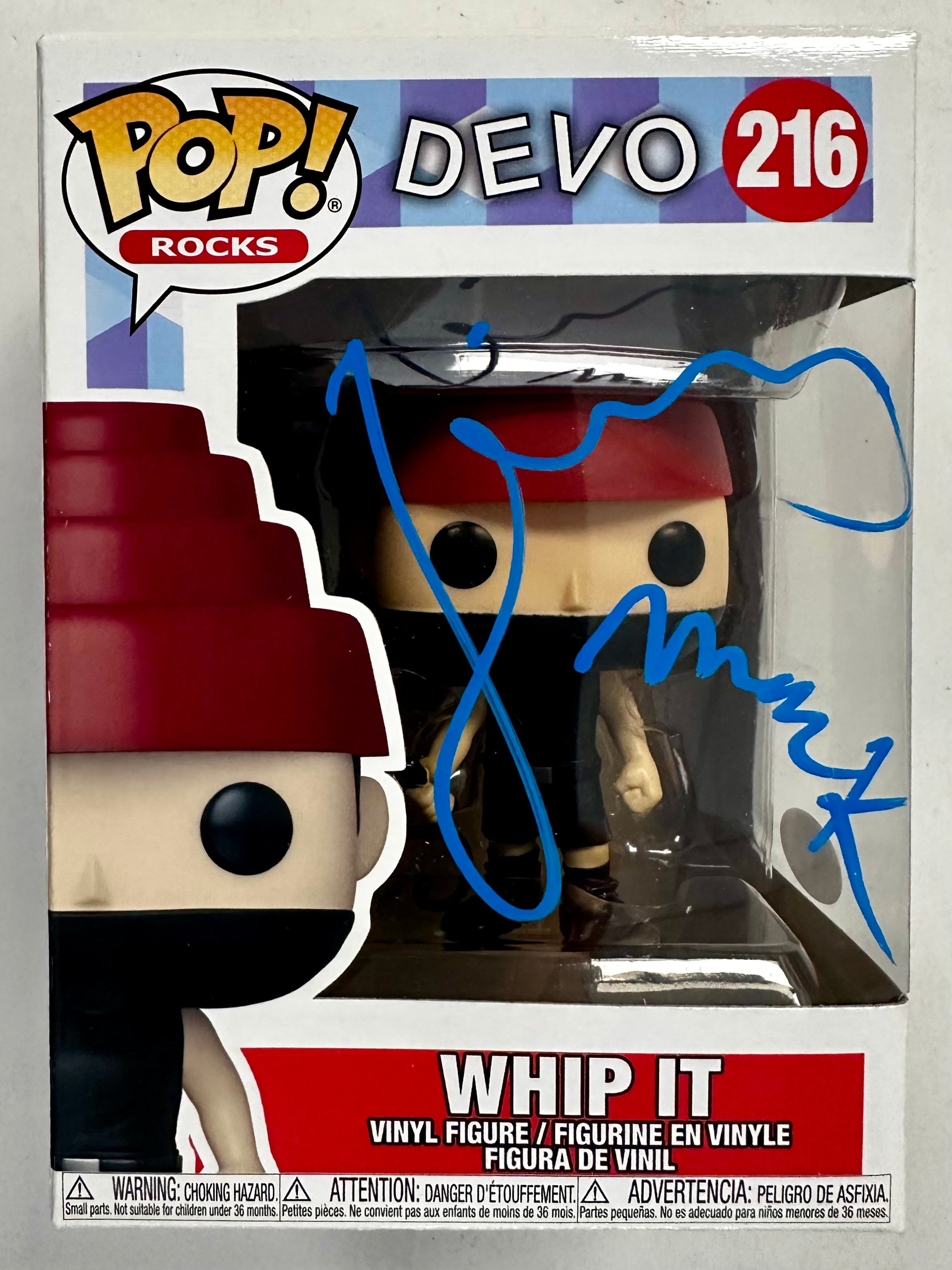 Gerald Casale & Mark Mothersbaugh Signed Whip It Funko Pop! #216 Band DEVO 2021 With JSA COA