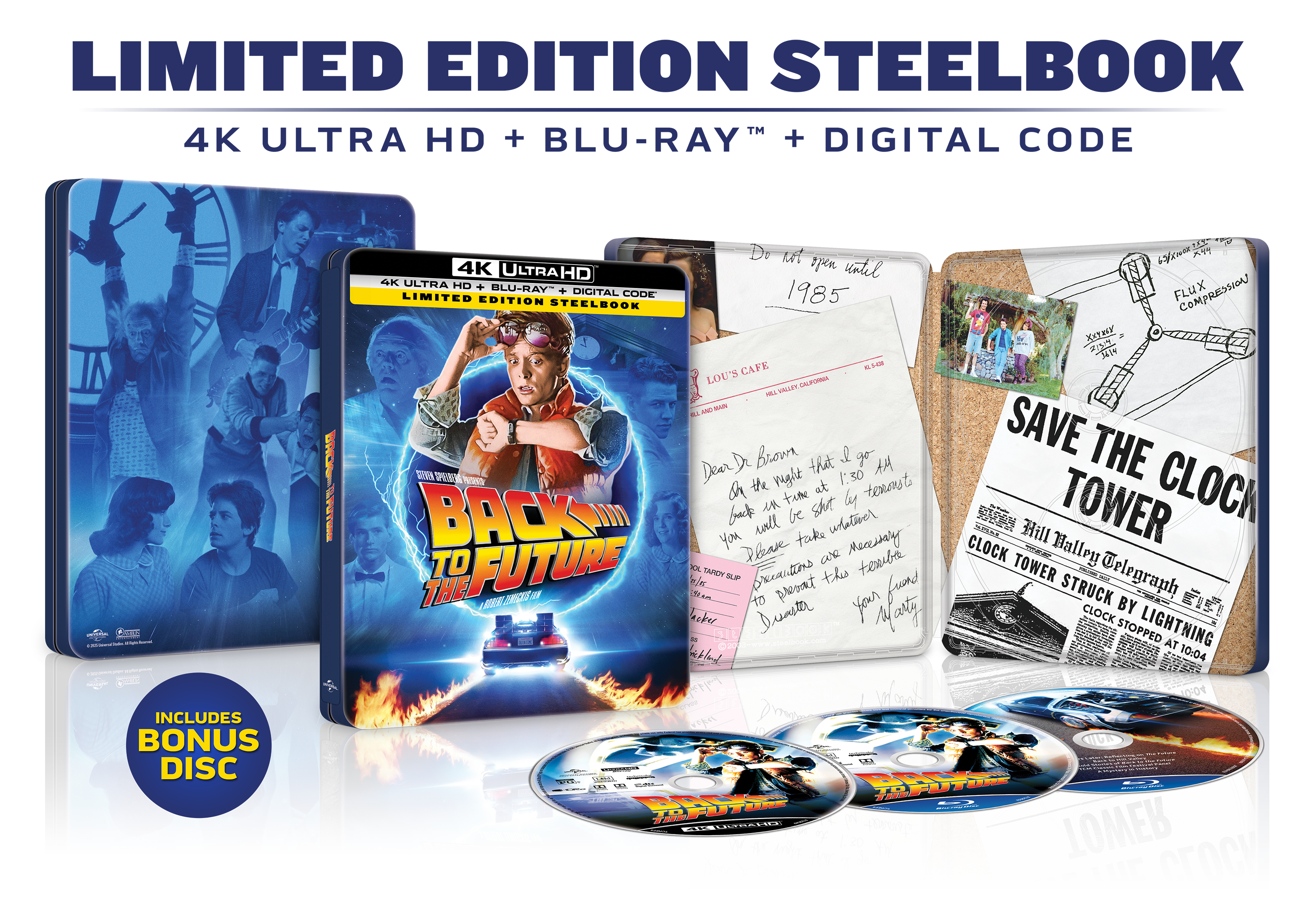 Back to the Future Limited Edition Steelbook (4K Ultra HD + Blu-ray™ + Digital Code) [2025]