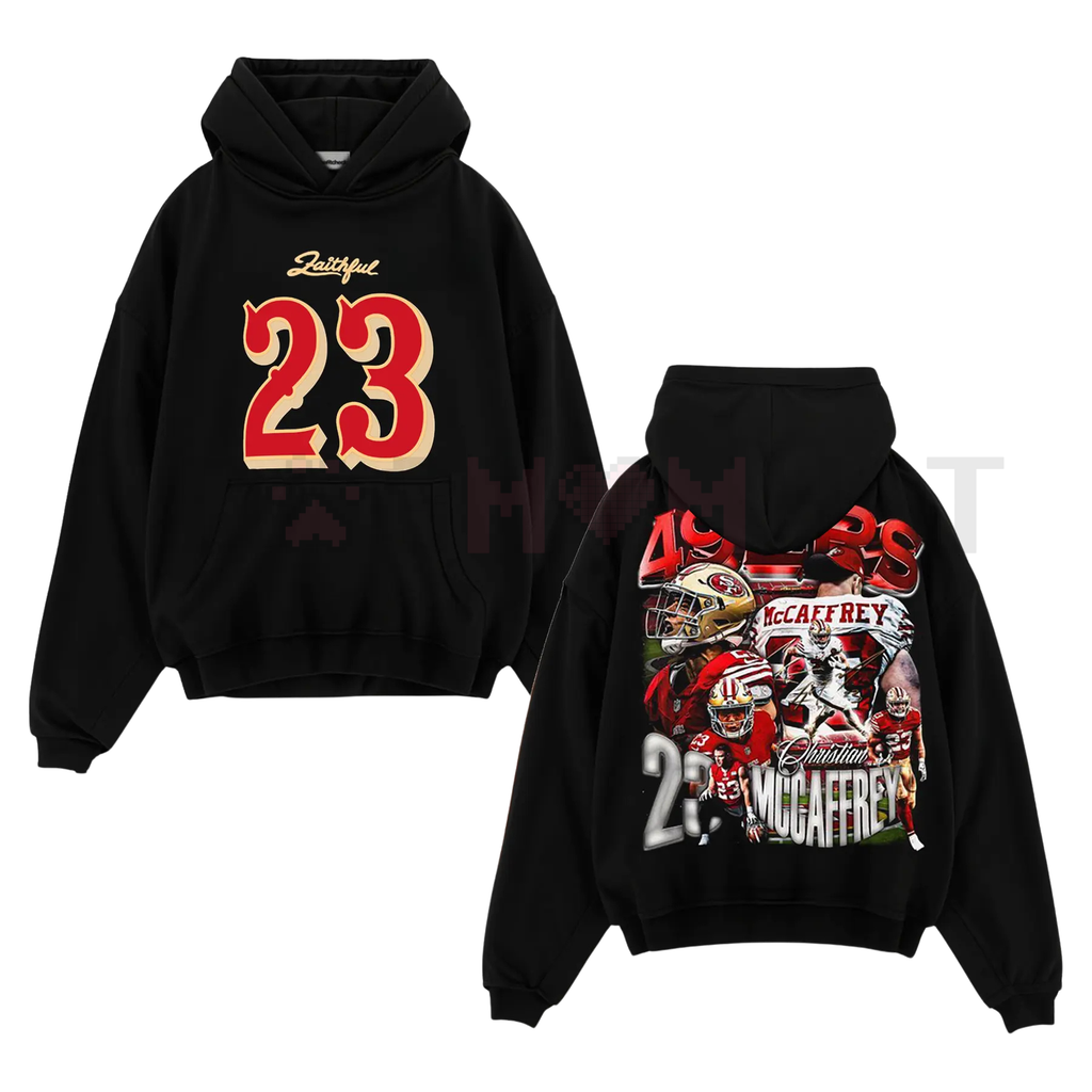 Christian McCaffrey 'Run CMC' Fan Hoodie – The Faithful Game Day Cotton Pullover