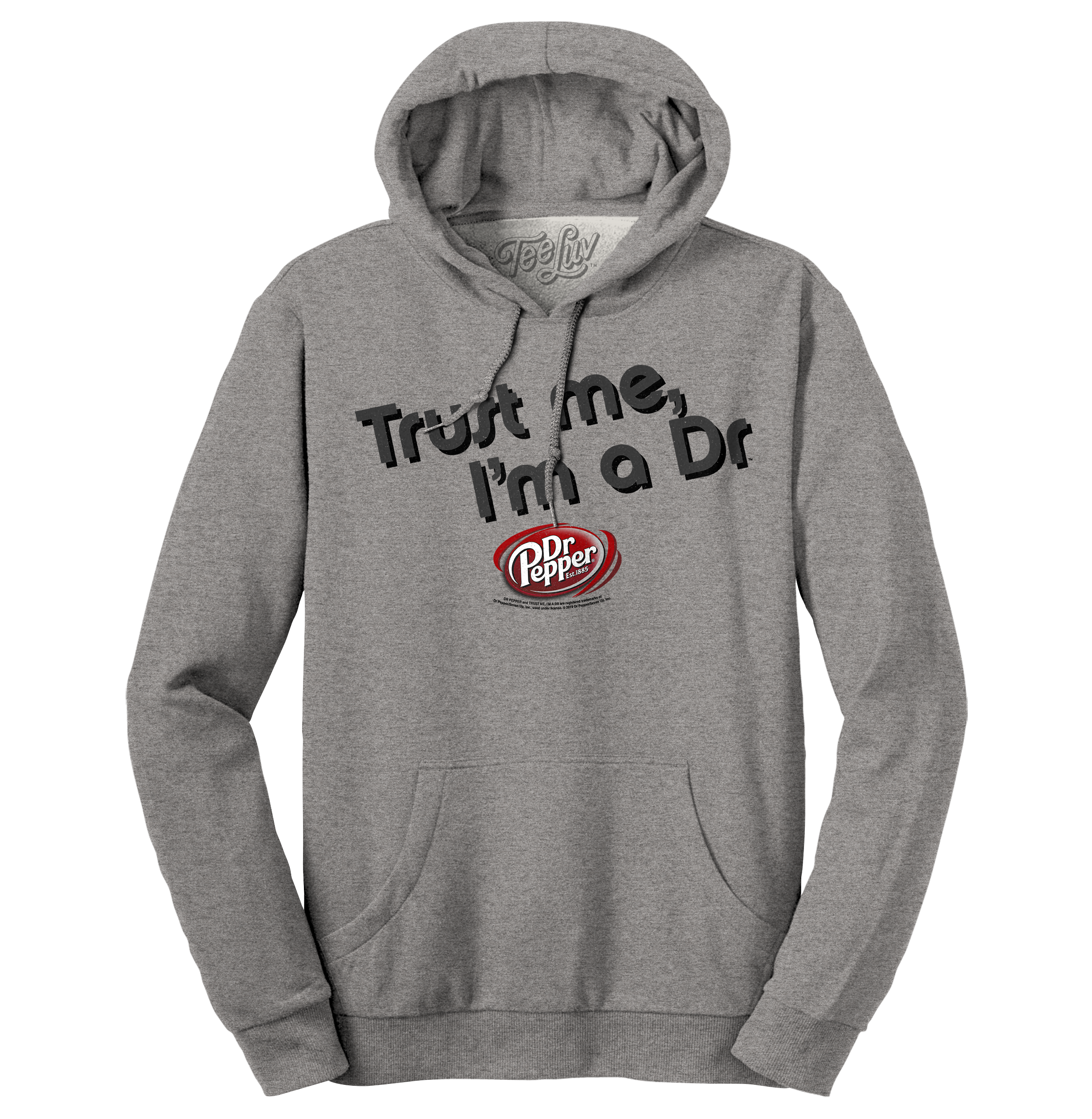 Dr Pepper Trust Me I'm a Dr Hooded Sweatshirt - Oxford Gray