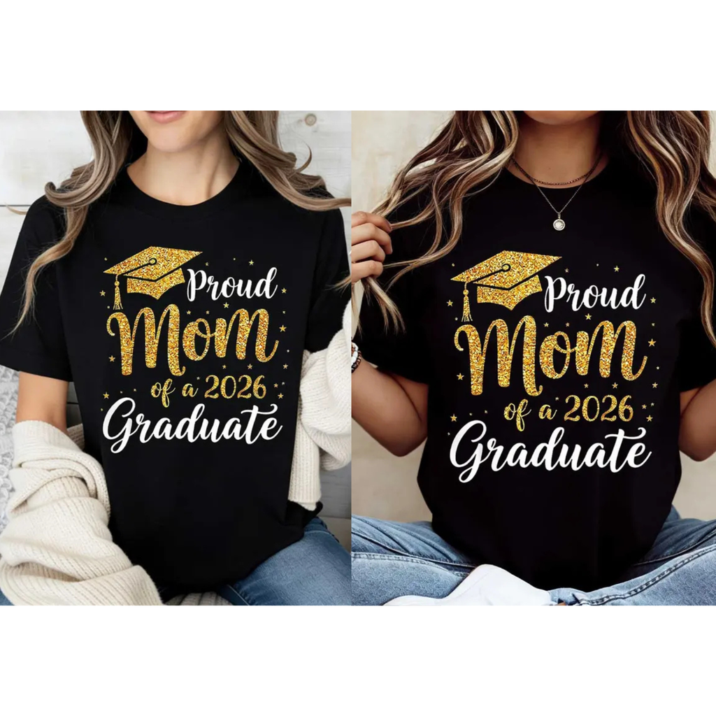 Mom of a 2026 Graduate T-Shirt – Graduation Cap Graphic Tee