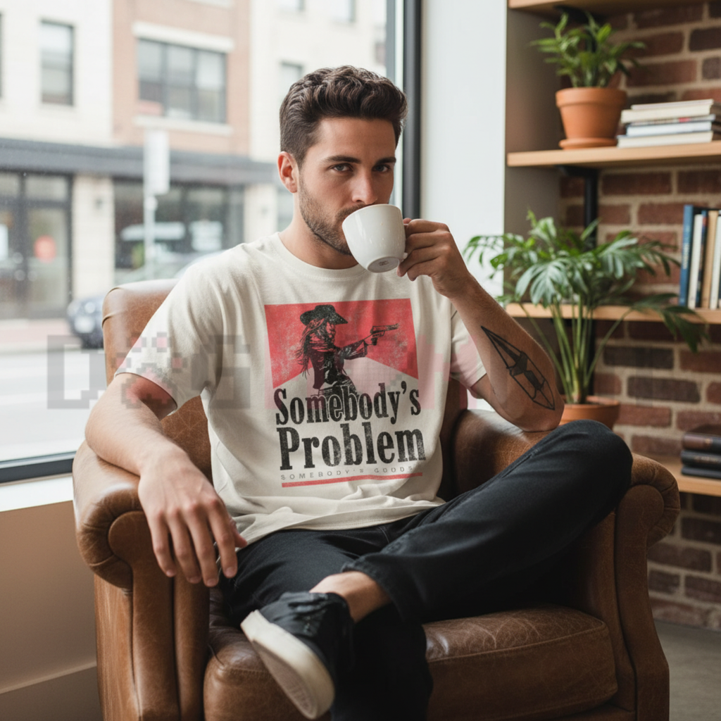 "Somebody's Problem" Country Music Tee – Vintage 90s Western Graphic Shirt