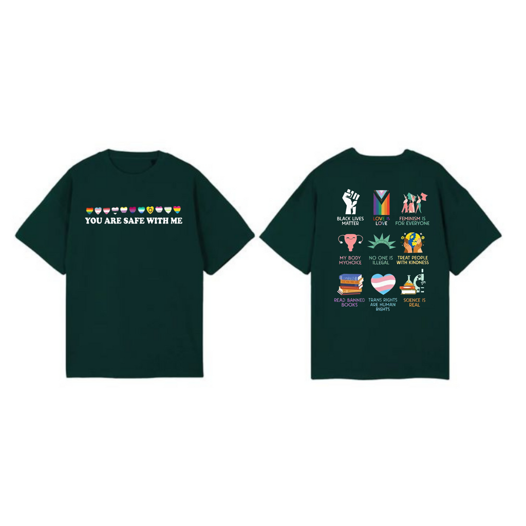 "You Are Safe With Me" T-Shirt – Human Rights Equality Shirt, LGBTQ+ Ally Tee