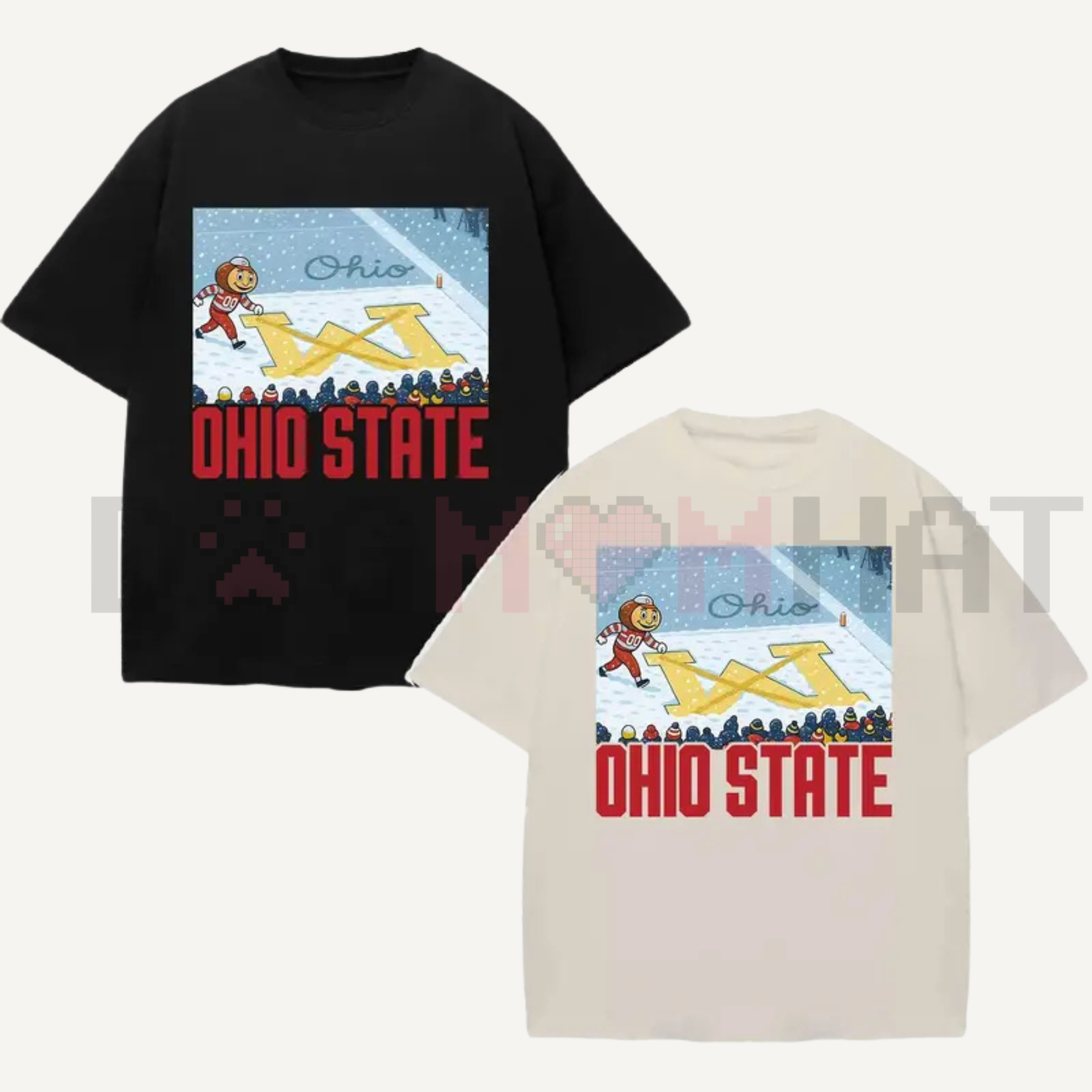 Ohio vs Michigan Rivalry Shirt – Script Ohio on Big M T-shirt